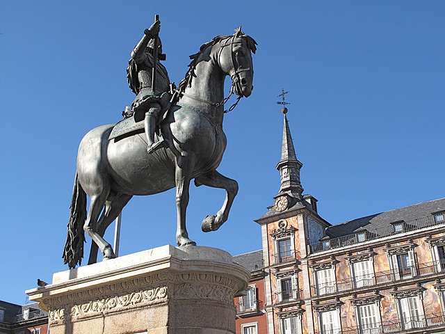 Horse Statue in Plaza Mayor Madrid