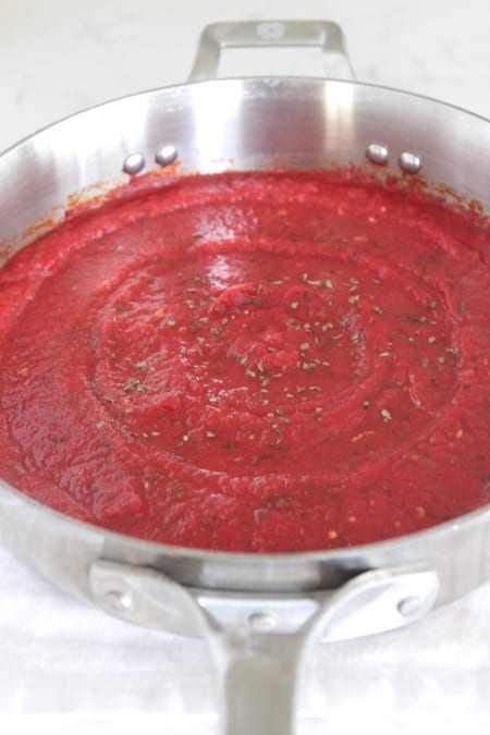 Salsa para pasta hecha en casa