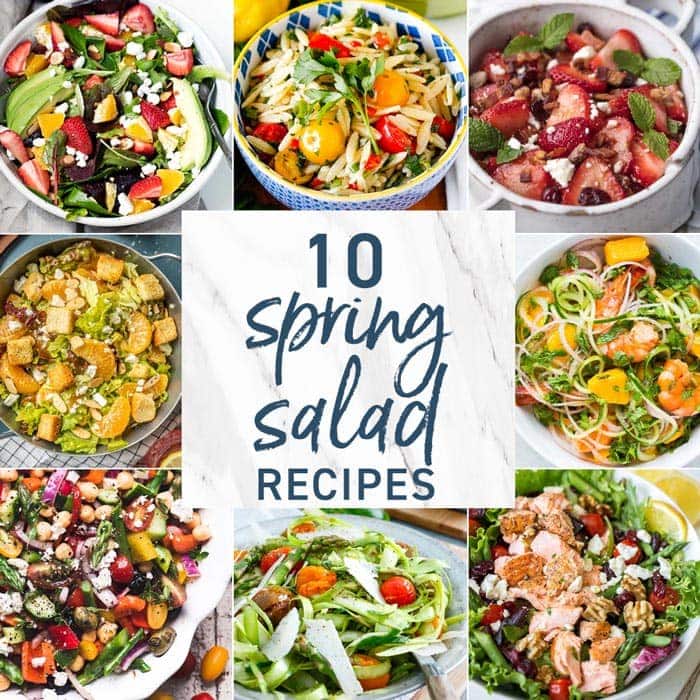 &iexcl;Estas ensaladas de primavera son frescas, sabrosas, f&aacute;ciles y deliciosas! A medida que el clima se calienta, las incre&iacute;bles recetas de ensaladas de primavera son imprescindibles para el almuerzo o la cena, especialmente para pasar al aire libre con amigos o familiares.