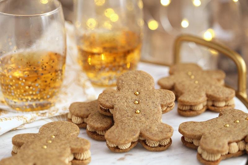 Gingerbread Men Sandwich Cookies