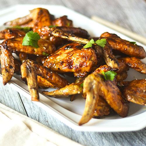 Alitas de pollo asi&aacute;ticas #Asianfood #wings #glutenfree