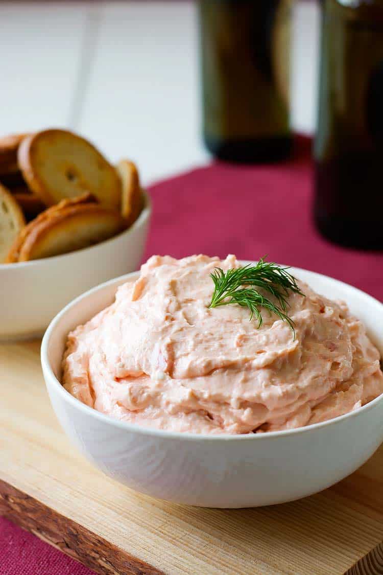 Dip de salmón ahumado aperitivo