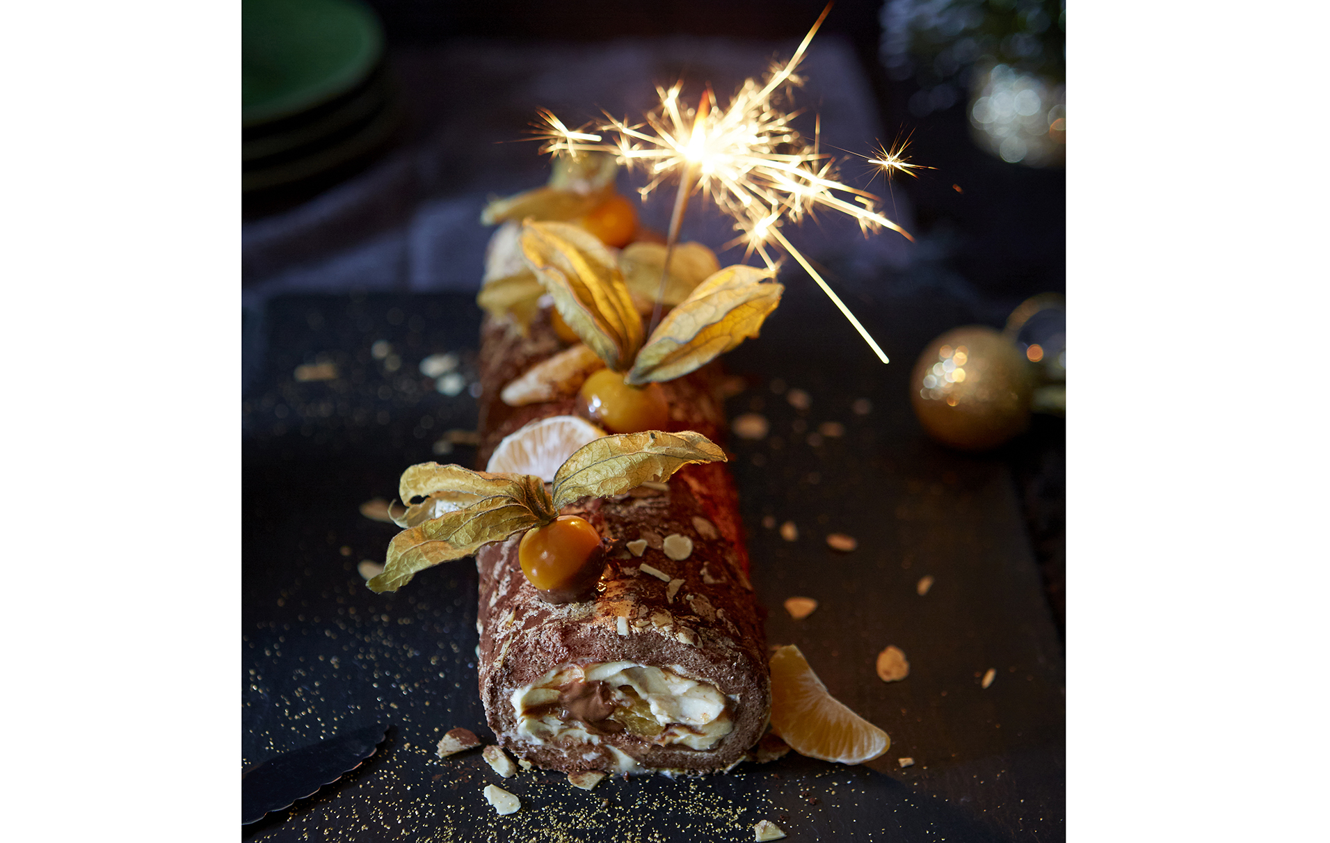 Baileys y chocolate roulade