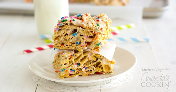Barras de cereal de malvavisco Funfetti