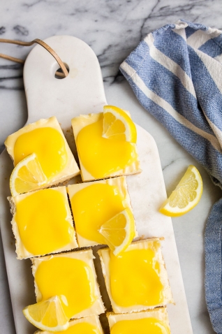 Barras De Tarta De Queso De Limón