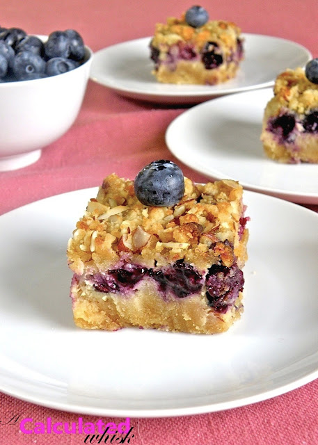 Barres de tarte aux amandes et aux bleuets (Paléo, sans gluten)