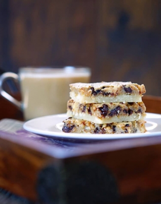 Espresso Chocolate Toffee Almond Shortbread Bars