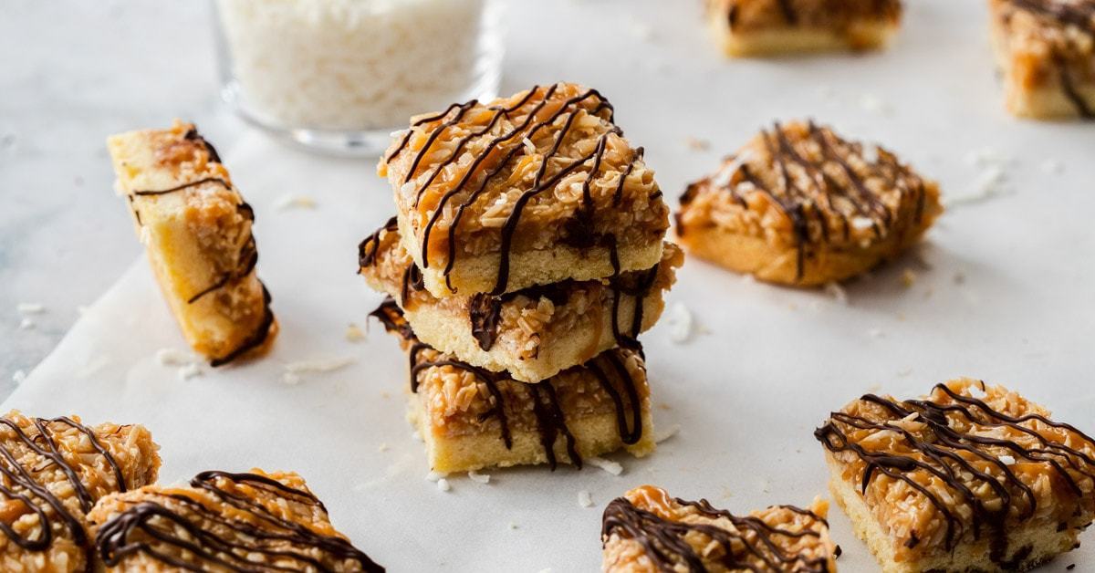 Barras de coco masticables con caramelo: solo 7 ingredientes