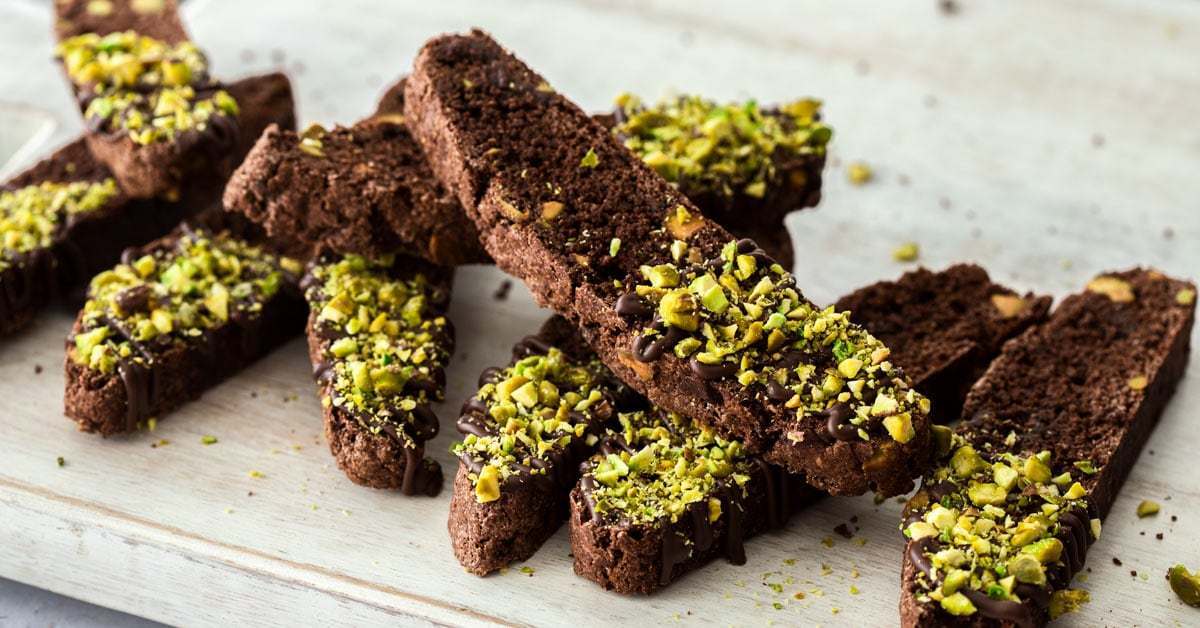 Biscotti de pistacho y chocolate