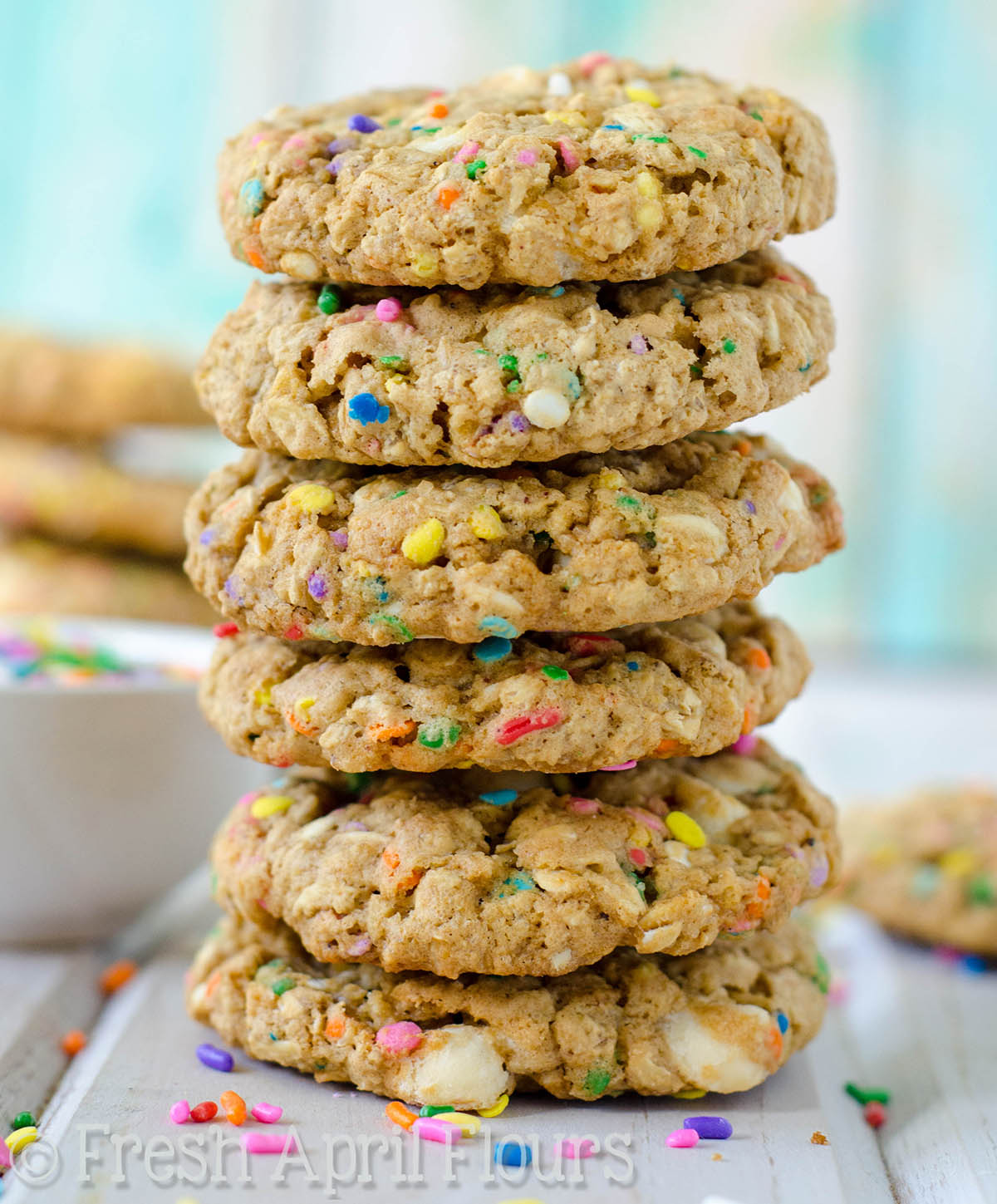 Galletas de avena con chocolate blanco Funfetti