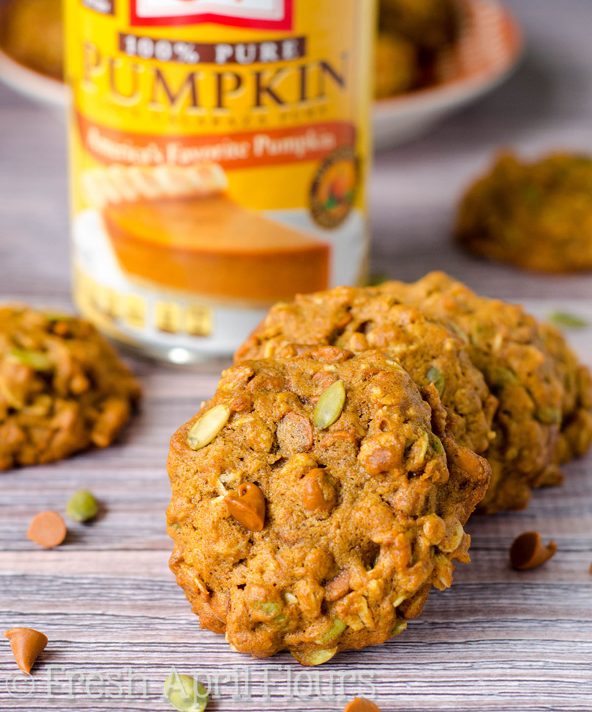 Galletas De Avena De Calabaza Con Chips De Canela