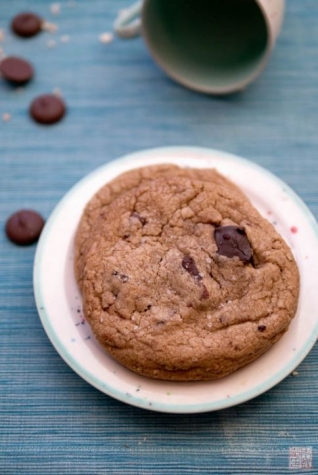 Galletas de mantequilla marrĂłn con chispas de chocolate con leche TCHO