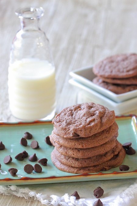 Galletas de chispas de chocolate batido de brownie