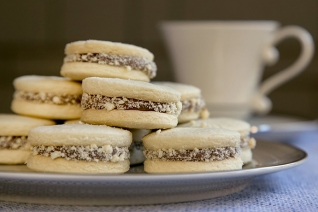 Galletas De Té Alfajores Latino Americanas Con Dulce De Lech