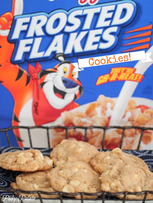 Galletas de chispas de chocolate blanco de Frosted Flakes