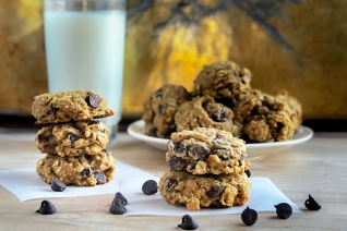 Galletas de chocolate saludables con mantequilla de maní