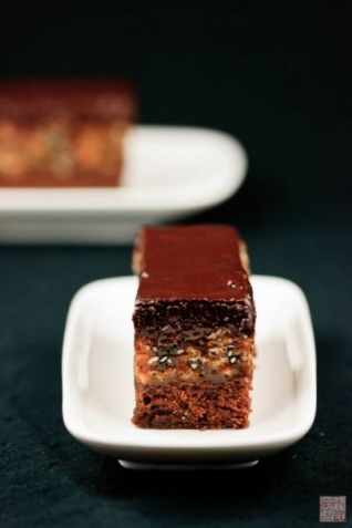 La frontera de pastel de browni