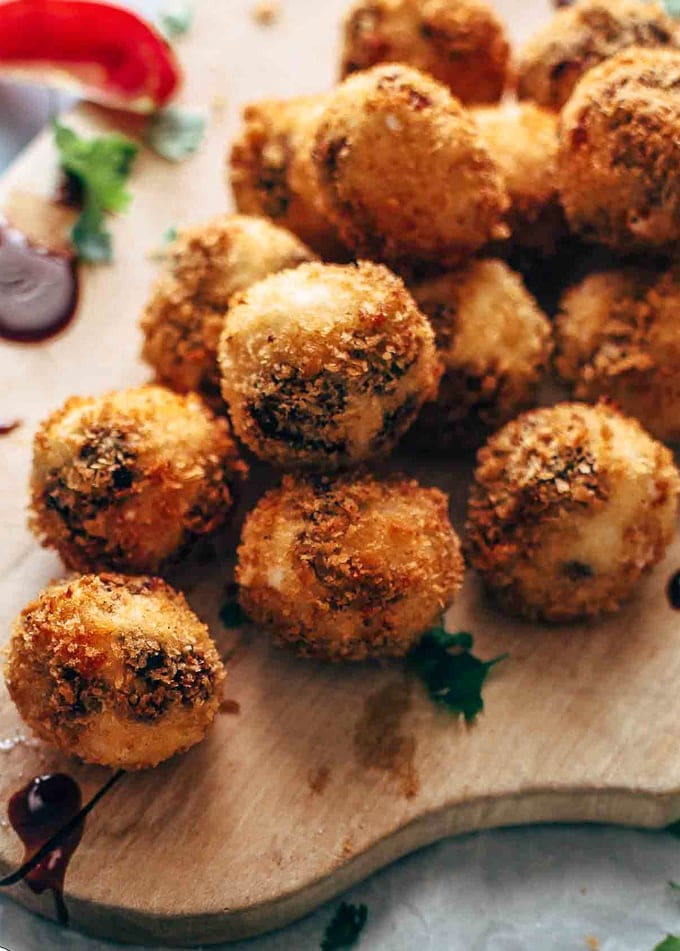 Bolas de queso de cabra frito