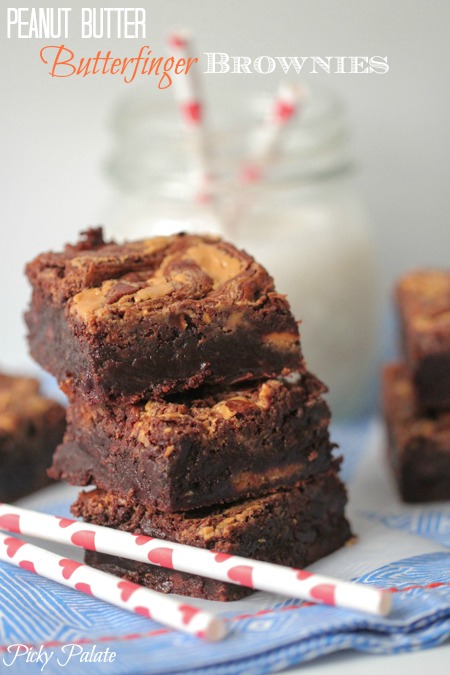 Mantequilla de maní Butterfinger Brownies por