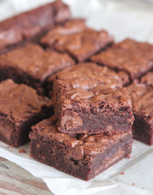 Brownies de chocolate de un tazón de fuente