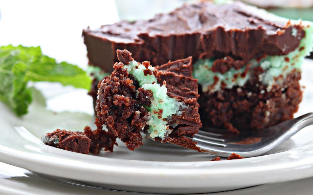 Brownies de chocolate y menta fáciles