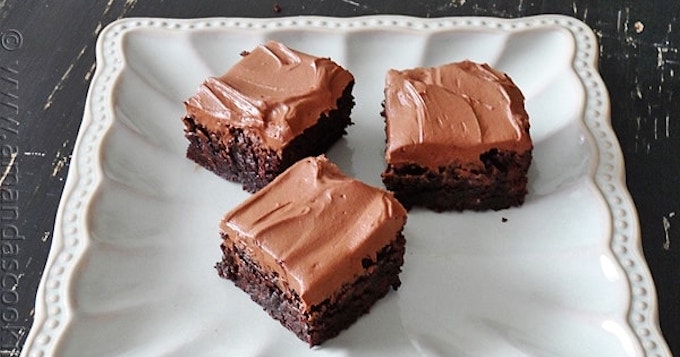 Brownies de espresso helado