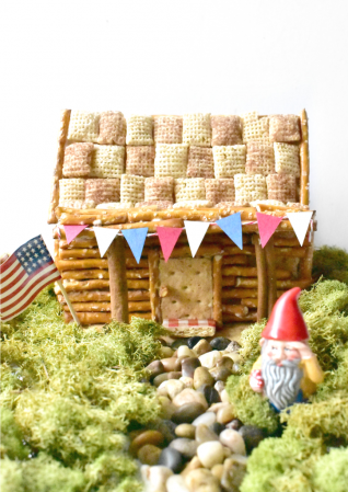 Cabaña de madera de pretzel