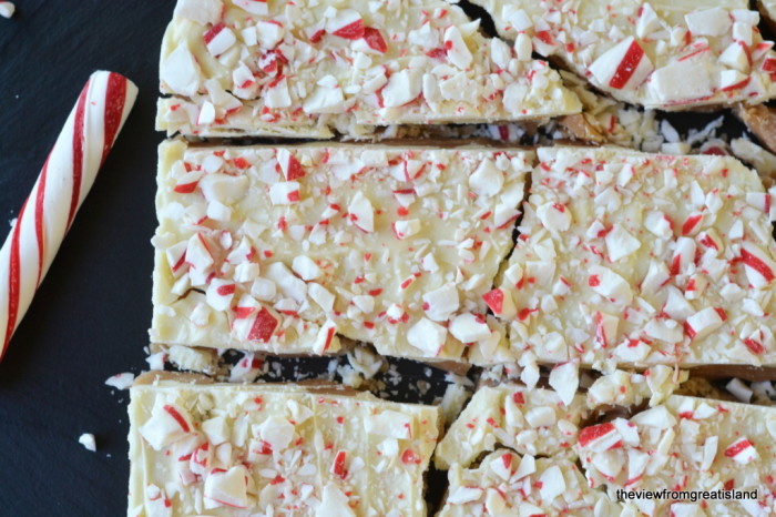 Candy Cane Toffee, cortado