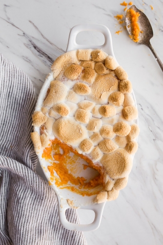 Cazuela De Patata Dulce Con Malvaviscos