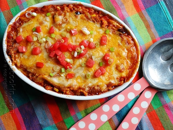 Chicken Tostada Casserole @amandaformaro Amanda