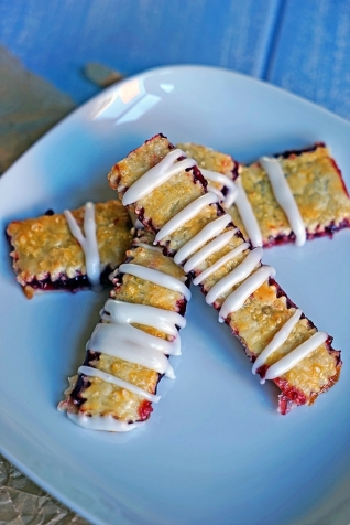 Patatas fritas de cereza con glaseado de crema agria