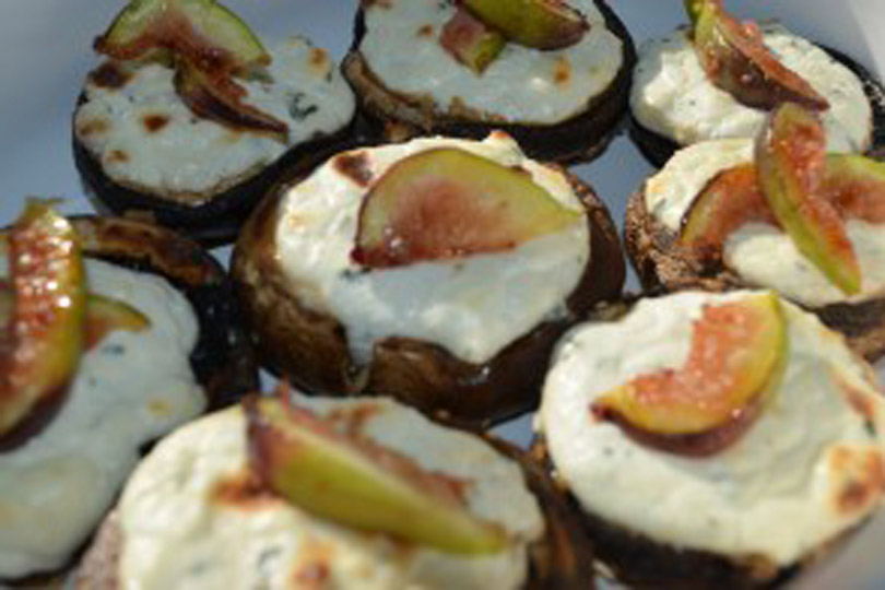 Champiñones Rellenos Sin Gluten Con Higos Caramelizados