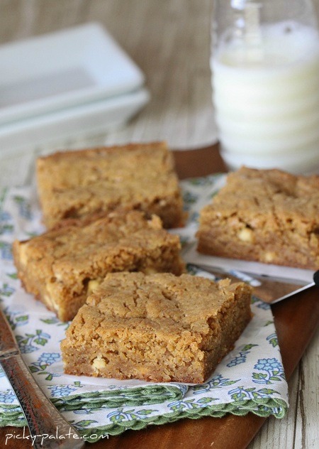 Chocolat blanc Biscoff Blondies -
