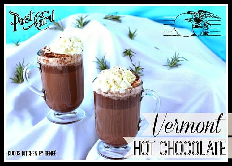 Chocolate caliente de Vermont inspirado en la Navidad blanca