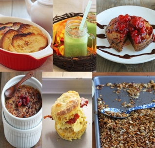 Desayuno en la colección de recetas de la cama