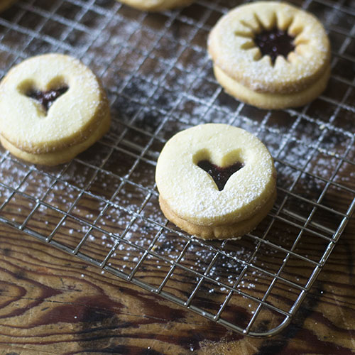Galletas Linzer para las vacaciones #dessert #cookies #Christmas