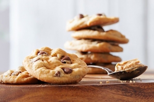 Galletas de chocolate con mantequilla de maní