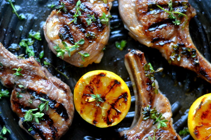 Chuletas de Cordero con Lim&oacute;n y Tomillo