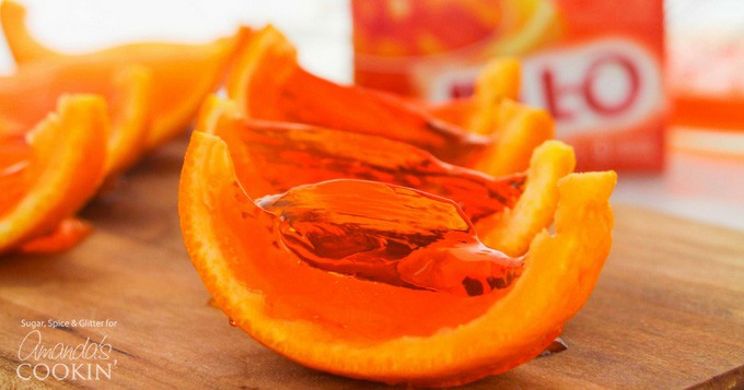 Disparos de gelatina naranja