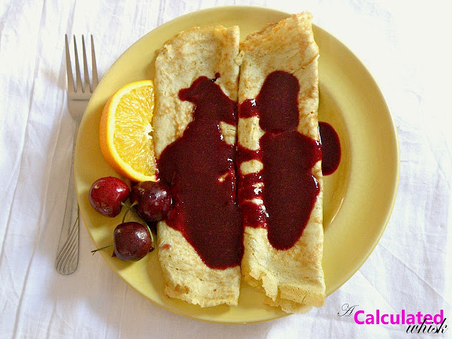 Crêpes au cerise et au sirop d'orange (Paléo, sans gluten)