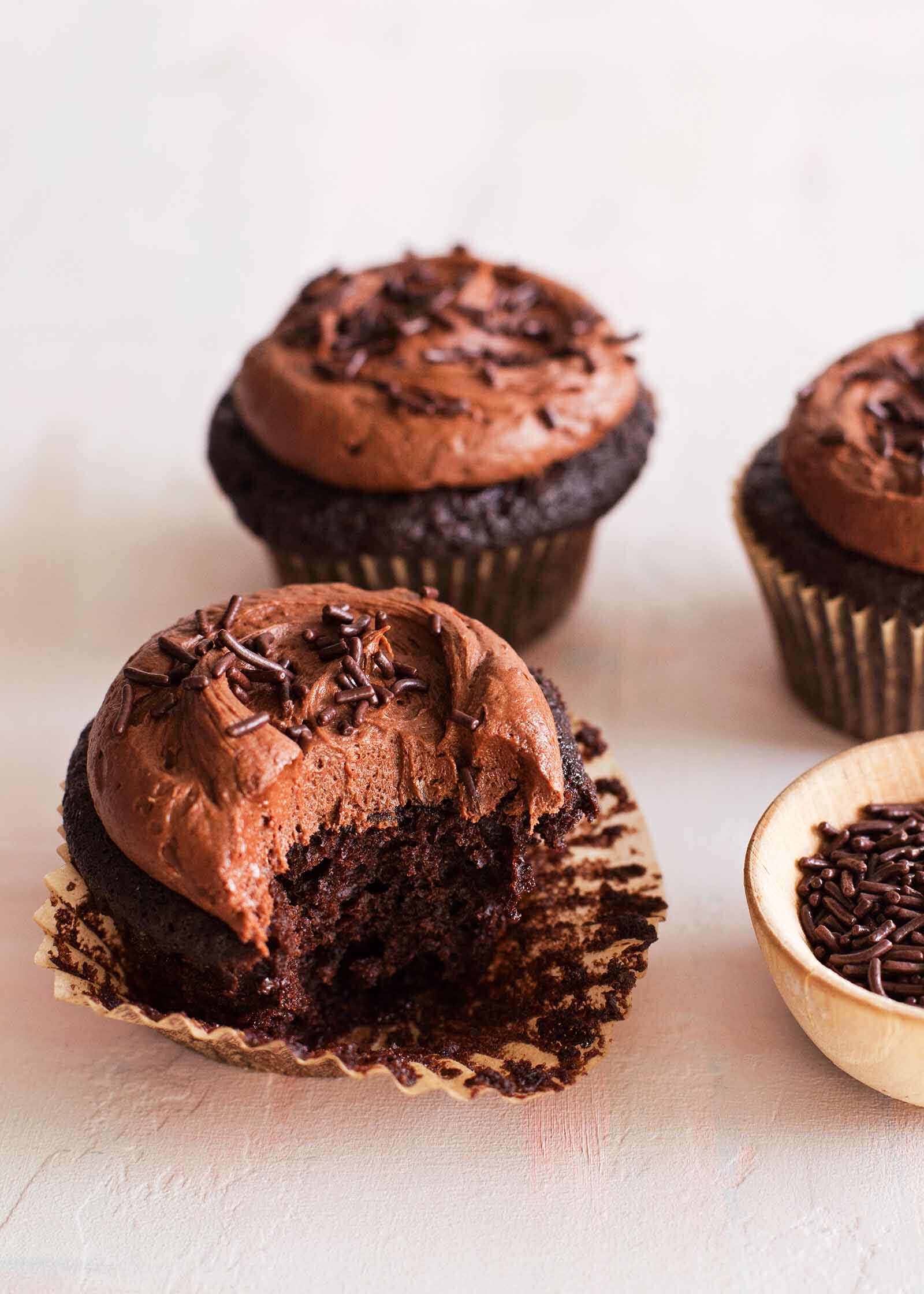 Cupcakes au chocolat double