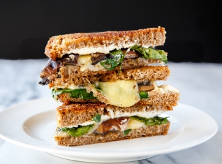 Dinner for Two: Stuffed Mushroom Grilled Cheese
