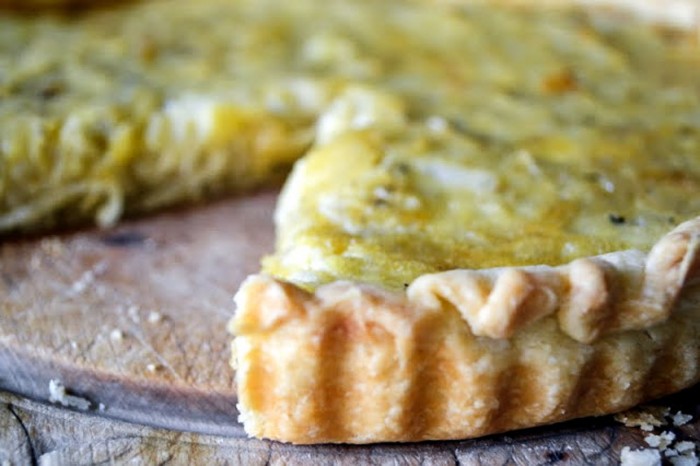Tarta de cebolla elegante de Elizabeth David