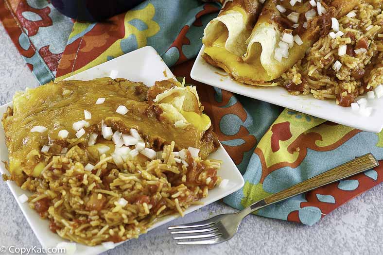 Enchiladas de queso en plato