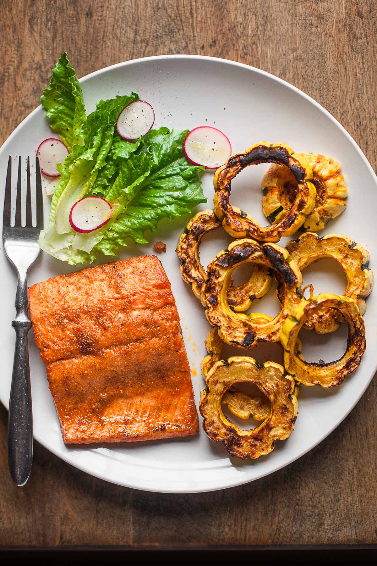 Hoja Pan Salm&oacute;n y Delicata Squash # 30MinuteMondays #glutenfree #paleo # whole30