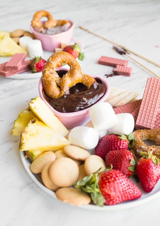 Fondue de chocolate fácil para dos