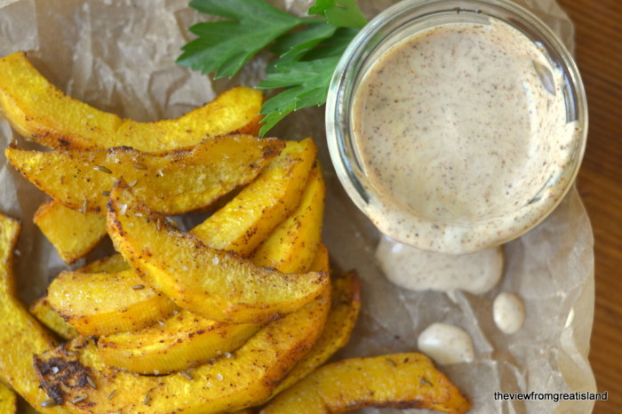 Papas fritas chipotle horneadas de calabaza