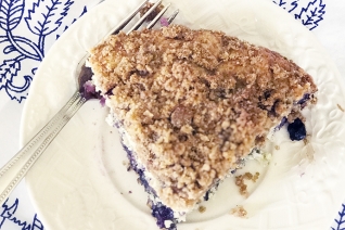 Pastel de café con hebilla de arándanos: un clásico del tiempo honrado