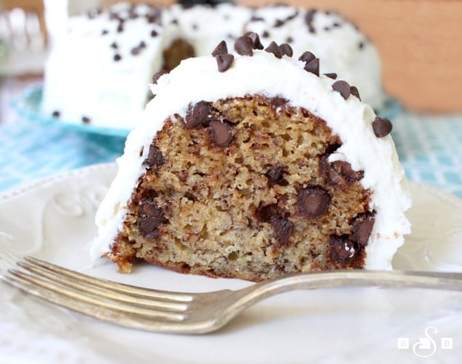 TORTA DE PLÁTANO CON CHIP Y CHOCOLATE