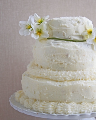 Pastel de boda para dos personas.